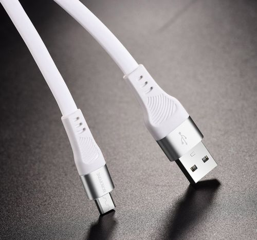Кабель USB-Micro USB BOROFONE BU18 Crown 2.4A 1.2м белый оптом, в розницу Центр Компаньон фото 2