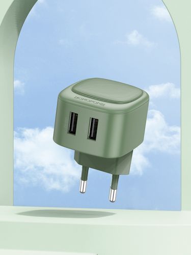 СЗУ USB 2.1A 2 USB порт BOROFONE BAS21A Special зеленый оптом, в розницу Центр Компаньон фото 3