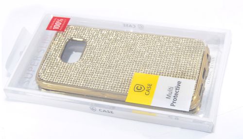 Чехол-накладка для Samsung G935 S7 Edge C-CASE стразы РАМКА TPU золото оптом, в розницу Центр Компаньон фото 2