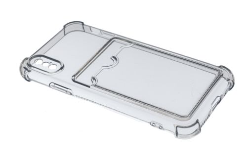 Чехол-накладка для iPhone X/XS VEGLAS Air Pocket черно-прозрачный оптом, в розницу Центр Компаньон фото 2