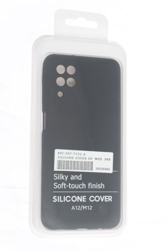 Чехол-накладка для Samsung A125F A12 SILICONE CASE NL OP закрытый черный (3) оптом, в розницу Центр Компаньон фото 4