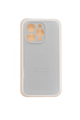 Чехол-накладка для iPhone 14 Pro SILICONE CASE Защита камеры белый (9) оптом, в розницу Центр Компаньон