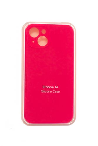 Чехол-накладка для iPhone 14 SILICONE CASE Защита камеры глубокий розовый (47) оптом, в розницу Центр Компаньон