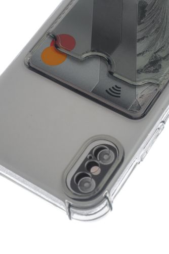 Чехол-накладка для iPhone X/XS VEGLAS Air Pocket черно-прозрачный оптом, в розницу Центр Компаньон фото 3