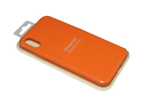 Чехол-накладка для iPhone X/XS SILICONE CASE закрытый оранжевый (13) оптом, в розницу Центр Компаньон фото 2