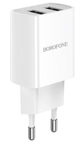 СЗУ USB 2.1A 2 USB порт BOROFONE BA53A Powerway белый оптом, в розницу Центр Компаньон фото 3