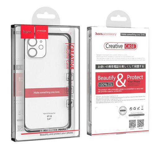 Чехол-накладка для iPhone 12 Mini HOCO LIGHT TPU прозрачная оптом, в розницу Центр Компаньон фото 4