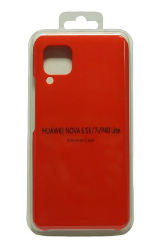 Чехол-накладка для HUAWEI P40 Lite SILICONE CASE красный (1)																												 оптом, в розницу Центр Компаньон фото 2