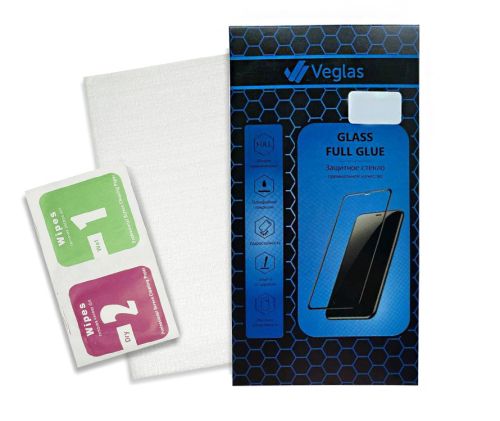 Защитное стекло для iPhone 12 Pro Max 11D FULL GLUE VEGLAS BLUE коробка черный оптом, в розницу Центр Компаньон фото 3