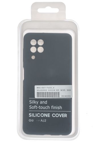 Чехол-накладка для Samsung A225F A22 SILICONE CASE OP закрытый черный (3) оптом, в розницу Центр Компаньон фото 4
