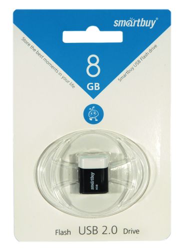 USB флэш карта 8 Gb USB 2.0 Smart Buy LARA черный оптом, в розницу Центр Компаньон фото 3