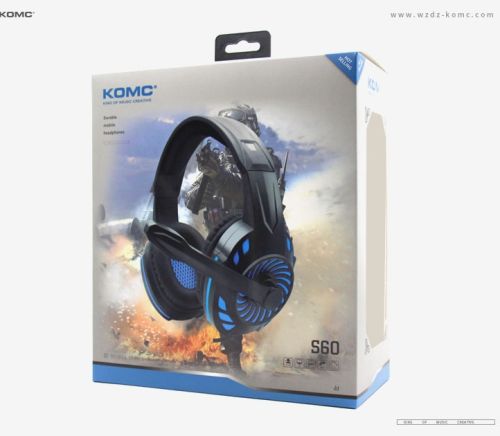 Наушники проводные KOMC S60 GAME головные черно-синий оптом, в розницу Центр Компаньон фото 2