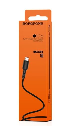 Кабель USB-Micro USB BOROFONE BX16 Easy 2.4A 1м черный оптом, в розницу Центр Компаньон фото 2