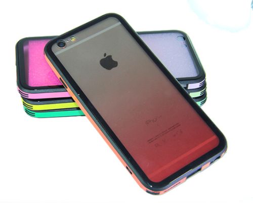 Чехол-накладка для iPhone 6/6S GRADIENT TPU+Glass оранжевый оптом, в розницу Центр Компаньон фото 2