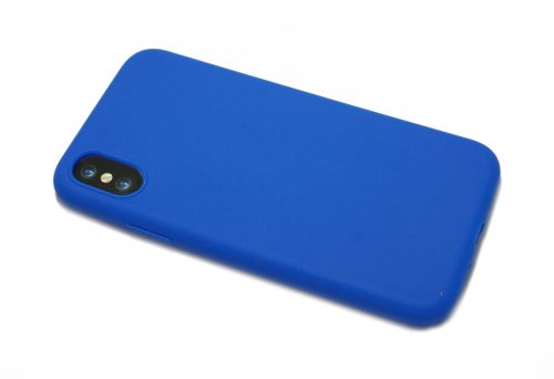Чехол-накладка для iPhone X/XS LATEX темно-синий оптом, в розницу Центр Компаньон фото 3