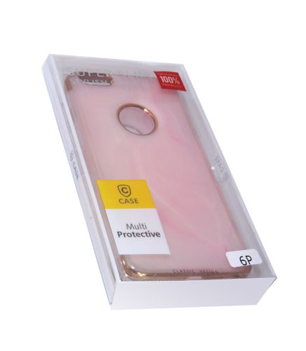 Чехол-накладка для iPhone 6/6S Plus  C-CASE МРАМОР TPU розовый оптом, в розницу Центр Компаньон фото 3