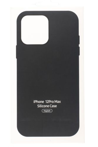 Чехол-накладка для iPhone 12 Pro Max SILICONE TPU поддержка MagSafe черный коробка оптом, в розницу Центр Компаньон фото 3