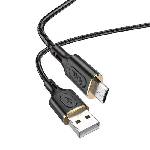 Кабель USB-Micro USB HOCO X95 Goldentop 2.4A 1.0м черный оптом, в розницу Центр Компаньон фото 3