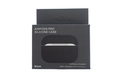 Чехол для наушников Airpods Pro Silicone без карабина черный оптом, в розницу Центр Компаньон фото 3