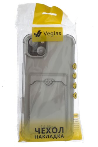 Чехол-накладка для iPhone 14 Plus VEGLAS Air Pocket черно-прозрачный оптом, в розницу Центр Компаньон фото 4