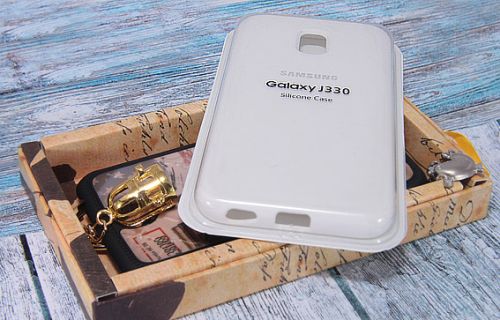 Чехол-накладка для Samsung J330F J3 SILICONE CASE закрытый белый оптом, в розницу Центр Компаньон фото 2