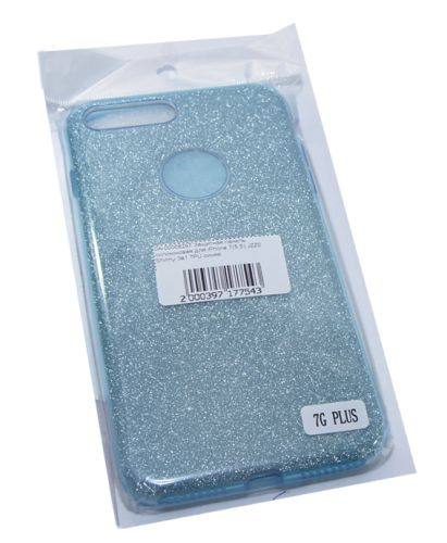 Чехол-накладка для iPhone 7/8 Plus JZZS Shinny 3в1 TPU синяя оптом, в розницу Центр Компаньон фото 2