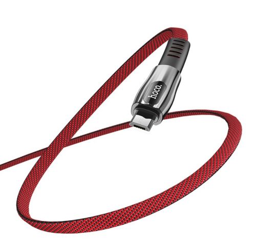 Кабель USB-Micro USB HOCO U70 Splendor LED 2.4A 1.2м темно-серый оптом, в розницу Центр Компаньон фото 3