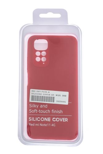 Чехол-накладка для XIAOMI Redmi Note 11 SILICONE CASE OP закрытый красный (1) оптом, в розницу Центр Компаньон фото 4