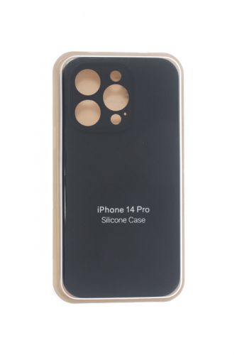 Чехол-накладка для iPhone 14 Pro SILICONE CASE Защита камеры черный (18) оптом, в розницу Центр Компаньон