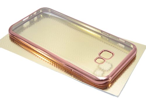Чехол-накладка для Samsung A720F A7 РАМКА TPU розовое золото  оптом, в розницу Центр Компаньон