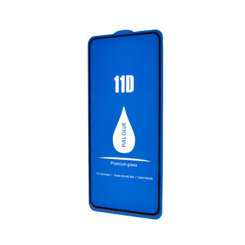 Защитное стекло для Realme 7 11D FULL GLUE (синяя основа) пакет черный оптом, в розницу Центр Компаньон