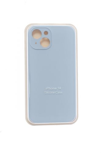 Чехол-накладка для iPhone 14 SILICONE CASE Защита камеры сиренево-голубой (5) оптом, в розницу Центр Компаньон