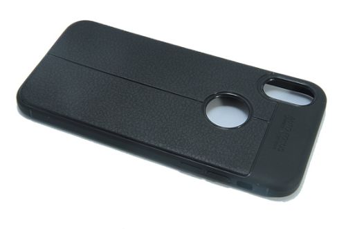 Чехол-накладка для iPhone X/XS JZZS Litchi LT TPU черный оптом, в розницу Центр Компаньон фото 3