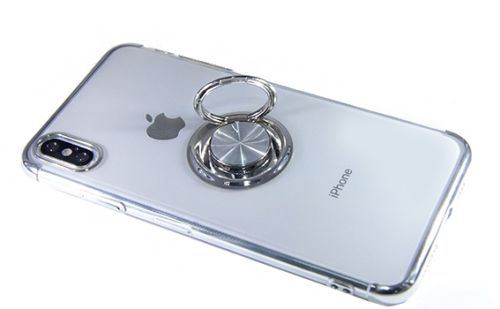 Чехол-накладка для iPhone XS Max ELECTROPLATED TPU КОЛЬЦО серебро оптом, в розницу Центр Компаньон фото 3
