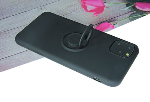 Чехол-накладка для iPhone 11 Pro SOFT TOUCH TPU КОЛЬЦО черный  оптом, в розницу Центр Компаньон фото 4