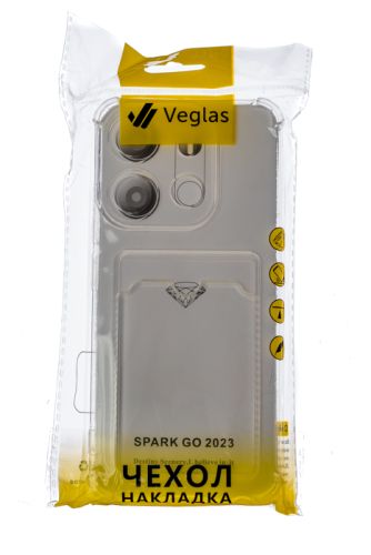 Чехол-накладка для TECNO Spark Go 2023 VEGLAS Air Pocket прозрачный оптом, в розницу Центр Компаньон фото 4
