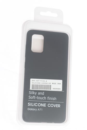 Чехол-накладка для Samsung A715F A71 SILICONE CASE NL OP закрытый черный (3) оптом, в розницу Центр Компаньон фото 3