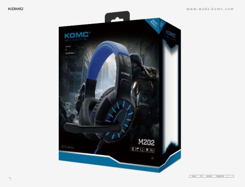 Наушники проводные KOMC M202 GAME головные черно-синий оптом, в розницу Центр Компаньон фото 2