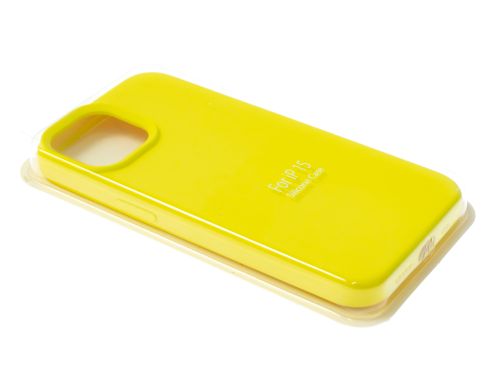 Чехол-накладка для iPhone 15 SILICONE CASE закрытый лимонный (37) оптом, в розницу Центр Компаньон фото 2