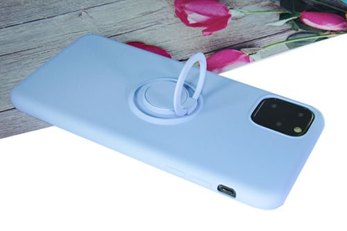 Чехол-накладка для iPhone 11 Pro Max SOFT TOUCH TPU КОЛЬЦО сиреневый  оптом, в розницу Центр Компаньон фото 4