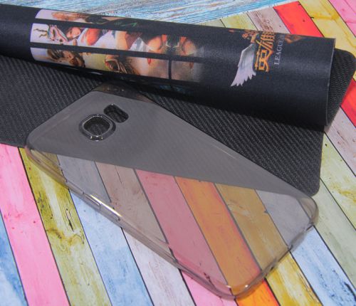 Чехол-накладка для Samsung G925F FASHION TPU пакет черно-прозрачный оптом, в розницу Центр Компаньон