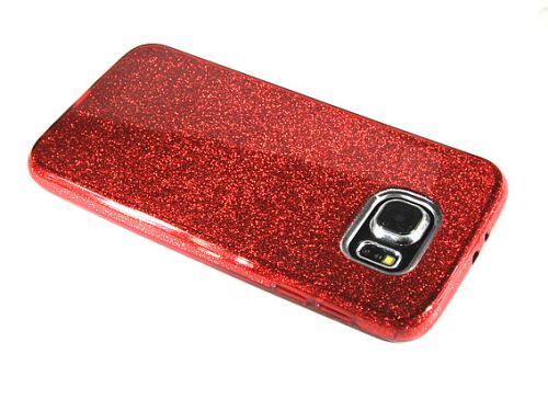 Чехол-накладка для Samsung G920 S6 JZZS Shinny 3в1 TPU красная оптом, в розницу Центр Компаньон фото 3