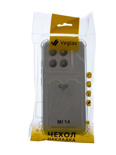 Чехол-накладка для XIAOMI Mi 14 VEGLAS Air Pocket прозрачный оптом, в розницу Центр Компаньон фото 4