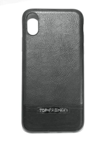 Чехол-накладка для iPhone X/XS TOP FASHION Комбо TPU черный блистер оптом, в розницу Центр Компаньон