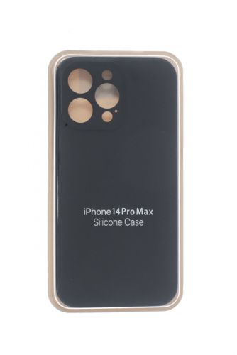 Чехол-накладка для iPhone 14 Pro Max SILICONE CASE Защита камеры черный (18) оптом, в розницу Центр Компаньон